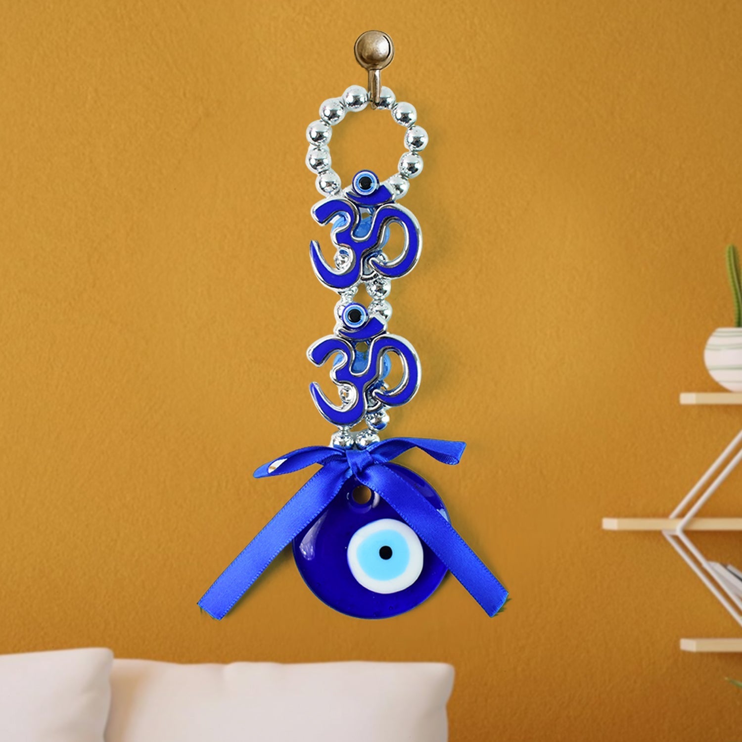 Spiritual Double OM Evil Eye Nazar Protector Hanging Spiritual Double OM Evil Eye Nazar Protector Hanging